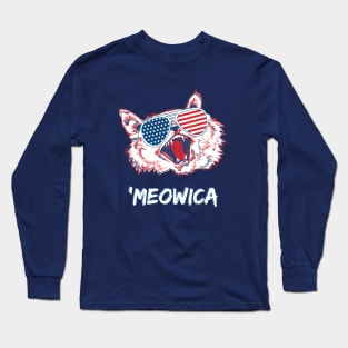 Meowica Patriotic Cat Long Sleeve T-Shirt